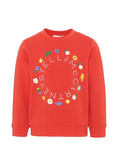 Stella Mccartney Logo-print Sweatshirt In Red