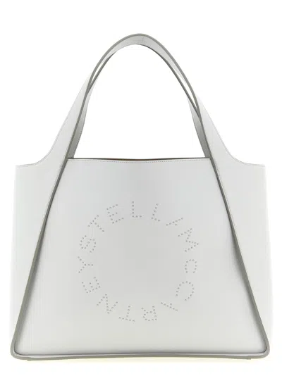 Stella Mccartney Logo-studded Polyamide Tote Bag In Orange