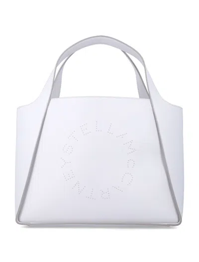Stella Mccartney Logo-studded Tote Bag In Gray