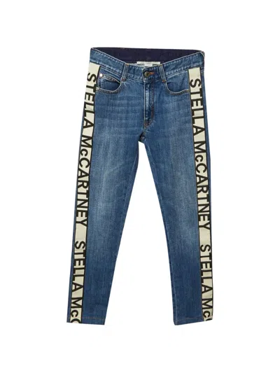 Pre-owned Stella Mccartney Logo-tape Skinny Jeans In Blue