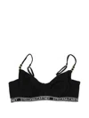 Stella Mccartney Logo-underband Underwired Bra In Black