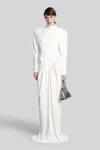 Stella Mccartney Long Dress In White Polyamide In White