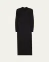 Stella Mccartney Long Knit Miracle Body-con Dress With Mesh Paneling In Black