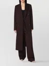 Stella Mccartney Long Length Double-breasted Wool Coat In Brown