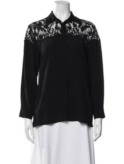 Pre-owned Stella Mccartney Long Sleeve Blouse In Black
