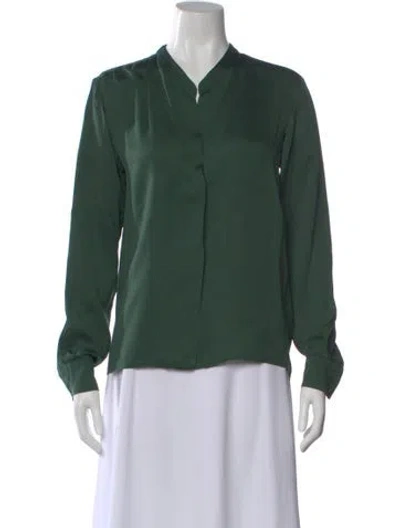 Pre-owned Stella Mccartney Long Sleeve Blouse In Green