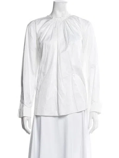 Pre-owned Stella Mccartney Long Sleeve Blouse In White