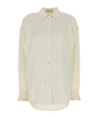 Stella Mccartney Long Sleeve Buttoned Top In White