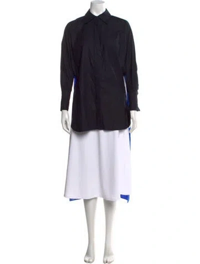 Pre-owned Stella Mccartney Long Sleeve Button-up Top In Black