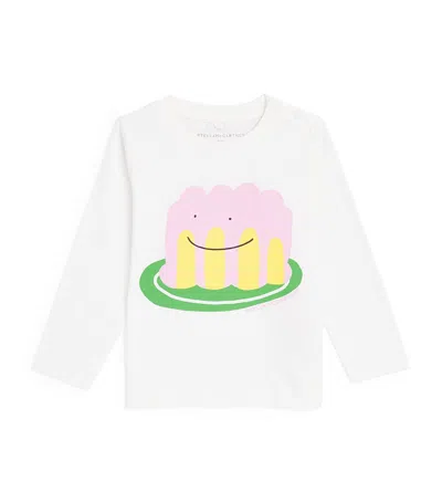 Stella Mccartney Kids' Long-sleeve Cake Print T-shirt In White