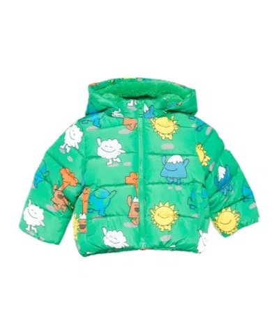Stella Mccartney Long Sleeve Cotton Coat In Green