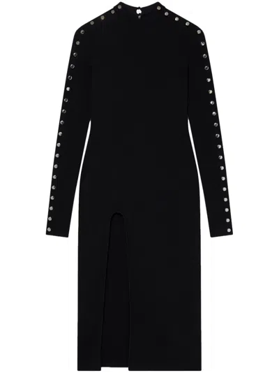 STELLA MCCARTNEY LONG-SLEEVE LEG-SLIT DRESS