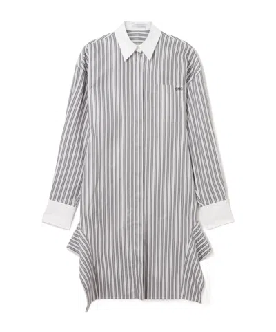 Stella Mccartney Long-sleeve Pinstripe Shirt Dress In Multi