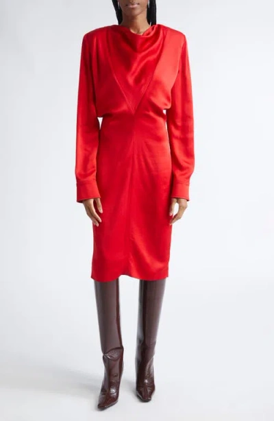 STELLA MCCARTNEY STELLA MCCARTNEY LONG SLEEVE SATIN DRESS
