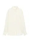 Stella Mccartney Embellished Satin-crepe Shirt In Neutral