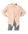 Stella Mccartney Ruffled Silk Long-sleeved Shirt In Pink