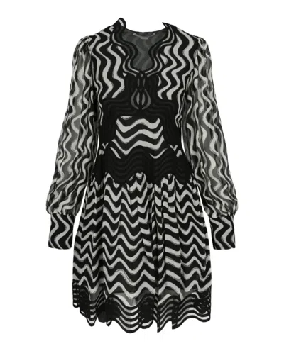 STELLA MCCARTNEY STELLA MCCARTNEY LONG SLEEVE SILK DRESS