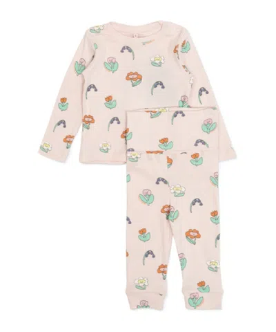 Stella Mccartney Long Sleeve T-shirt And Pants Set In Pink