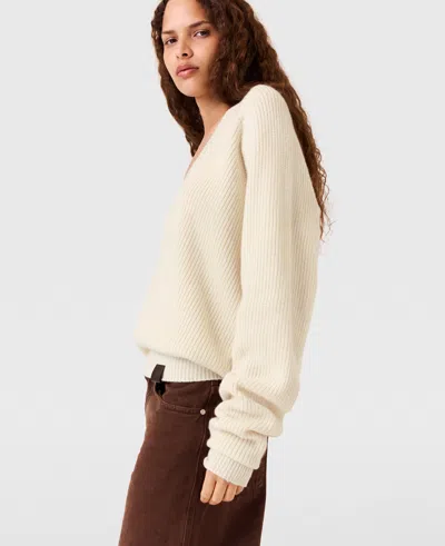 Stella Mccartney Long-sleeve V-neck Jumper In White