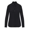 Stella Mccartney Long-sleeved Button-up Shirt In Black