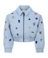 Stella Mccartney Long-sleeved Casual Jacket In Blue
