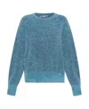 Stella Mccartney Eyelash Wool Blend Crew Neck Pullover In Blue