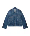 Stella Mccartney Lace-insert Denim Jacket In Blue