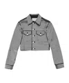 Stella Mccartney Denim Jacket With Mirror Clothing In Black