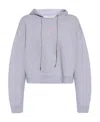 Stella Mccartney Stella 2001 Print Jersey Crop Hoodie In Gray