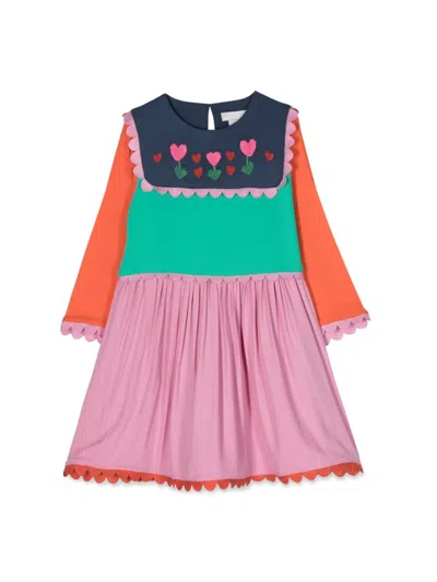 Stella Mccartney Kids' Long-sleeved Dress In Multicolour