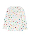 Stella Mccartney White T-shirt For Baby Girl With Hearts Print In White
