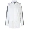 Stella Mccartney White Falabella Shirt With Chains In Grey