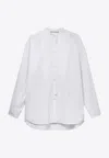 Stella Mccartney Long-sleeved Plastron Shirt In White