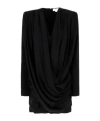 Stella Mccartney Long-sleeved Pleated Dress In Black