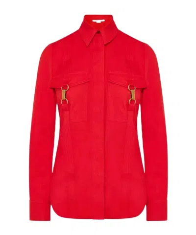 Stella Mccartney Long-sleeved Shirt In Red
