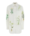 Stella Mccartney Womens Pure White Embroidered Welt-pocket Cotton-poplin Shirt In White