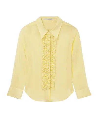 STELLA MCCARTNEY STELLA MCCARTNEY SHEER RUFFLED TUXEDO SHIRT