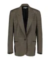 Stella Mccartney Women's Embroidered Wool Oversize Blazer In Green