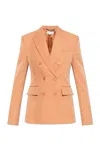 Stella Mccartney Long-sleeved Suit Jacket In Orange