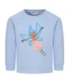 Stella Mccartney Kids Graphic Printed Crewneck Sweatshirt In Blue