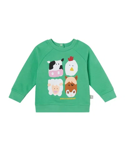 Stella Mccartney Kids' Long-sleeved Sweater In Green