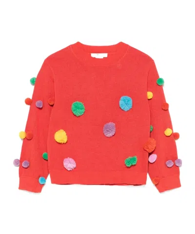 Stella Mccartney Long-sleeved Sweater In Red