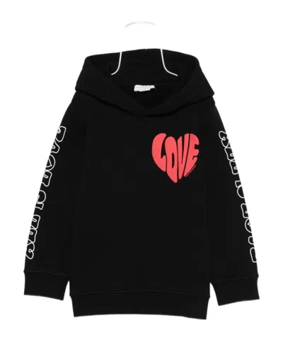 Stella Mccartney Long-sleeved Sweatshirt In Black