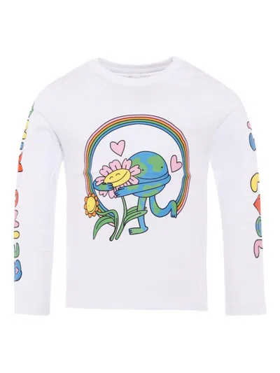 STELLA MCCARTNEY LONG-SLEEVED T-SHIRT WITH PRINT STELLA MCCARTNEY