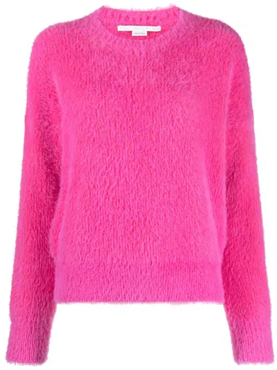 Stella Mccartney Knitted Round-neck Sweater In Pink