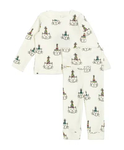 Stella Mccartney Long-sleeved Top And Pants Set In White