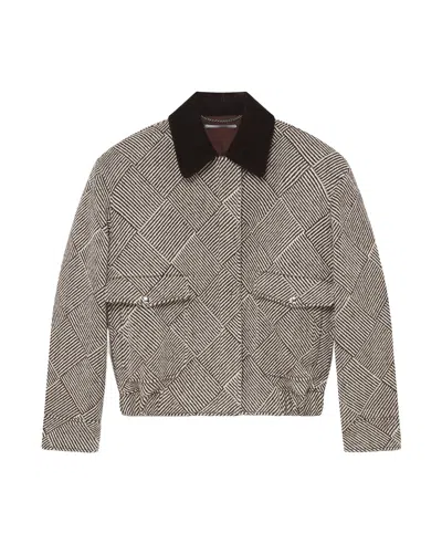 Stella Mccartney Long Sleeved Tweed Jacket In Multicolor