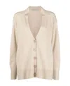 Stella Mccartney Long-sleeved V-neck Cardigan In Nude