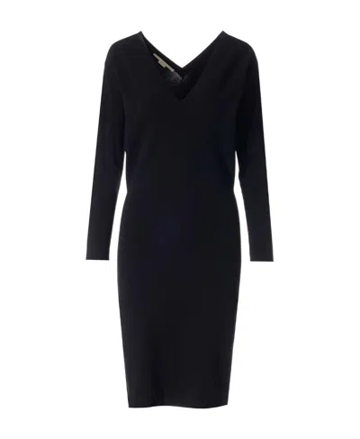 STELLA MCCARTNEY STELLA MCCARTNEY LONG-SLEEVED V-NECK KNITTED DRESS