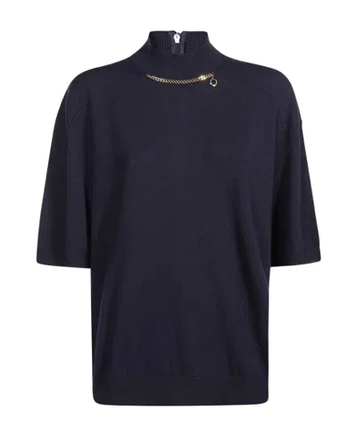 Stella Mccartney Long-sleeved Zipper Sweater In Black